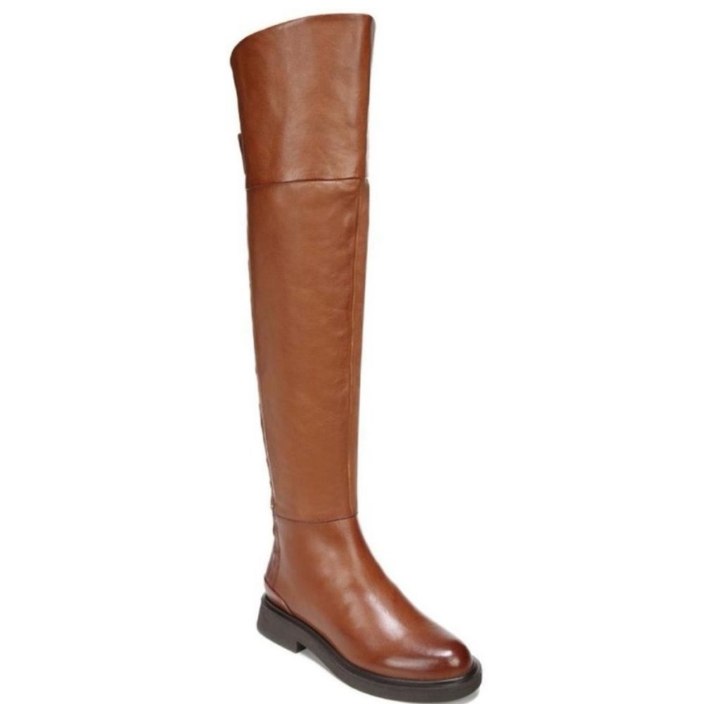Franco Sarto Battina Cognac Leather Over The Knee Riding Boots - Size 6